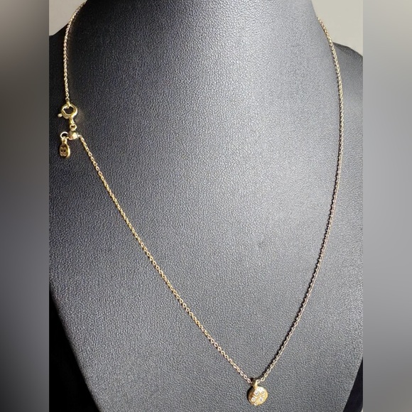 NWOT GORJANA COLLETTE CIRCLE
ADJUSTABLE Gold Hammered Texture Pendant Necklace - Picture 6 of 6